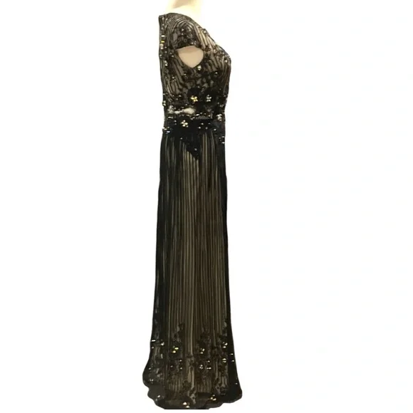 Tony Bowls Paris 115765 Two Piece Beaded Prom Gown or Evening Dress Size 2. - Picture 4 of 8